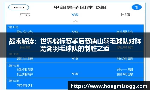 战术解读：世界锦标赛季后赛唐山羽毛球队对阵芜湖羽毛球队的制胜之道