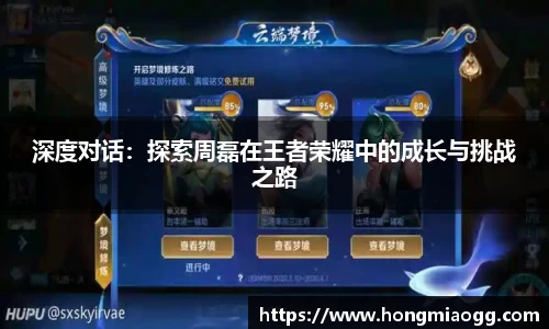 深度对话：探索周磊在王者荣耀中的成长与挑战之路